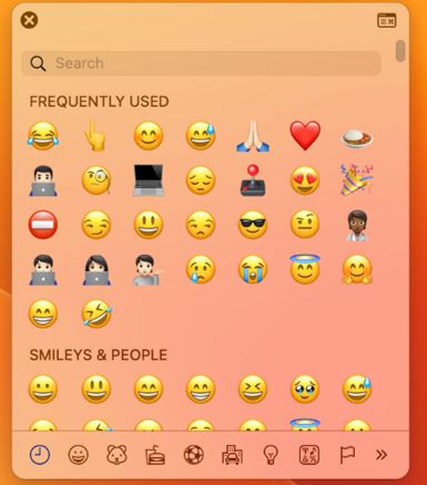 Emoji Keyboard in Mac