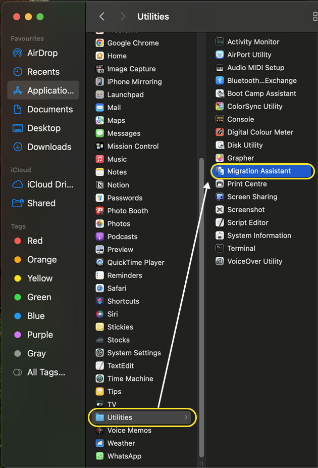 Migration Assistant not Working 1