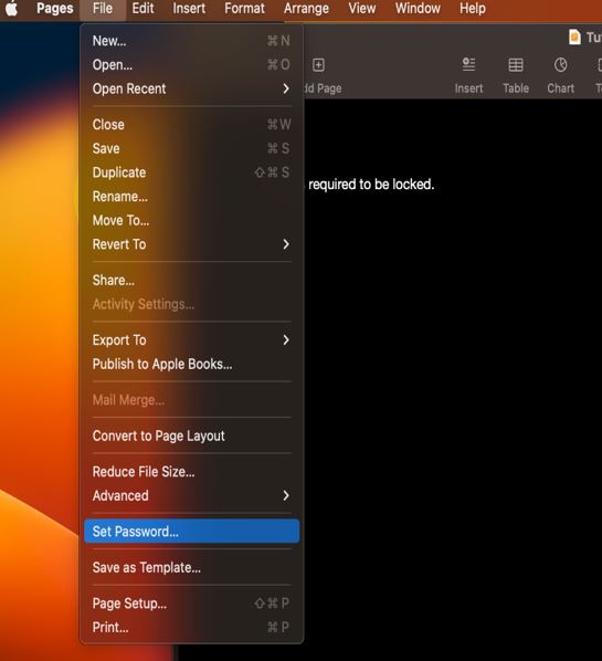Password Protect Pages File - Step 1