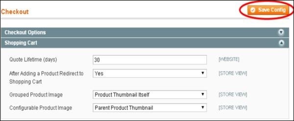 Magento Setup Check Out Options