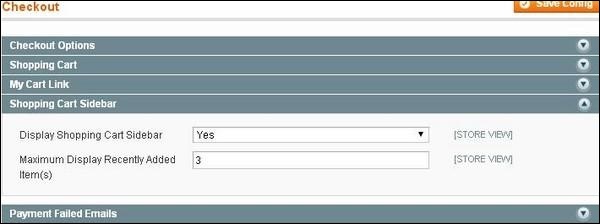 Magento Setup Check Out Options