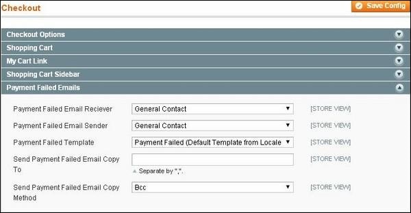 Magento Setup Check Out Options