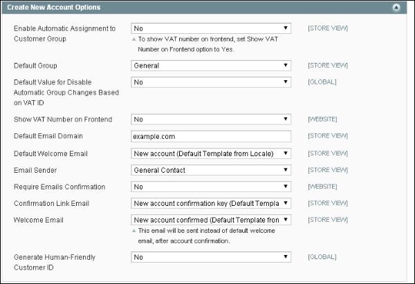 Magento Setup Customer