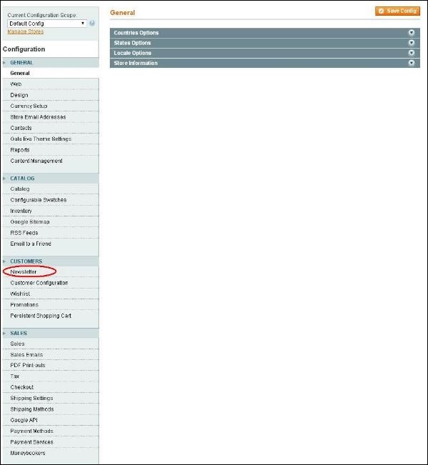 Magento Newsletter Setup