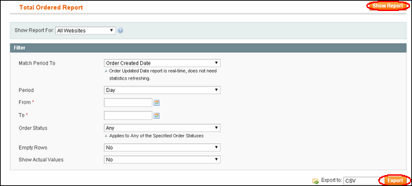 Magento Setup Order Options