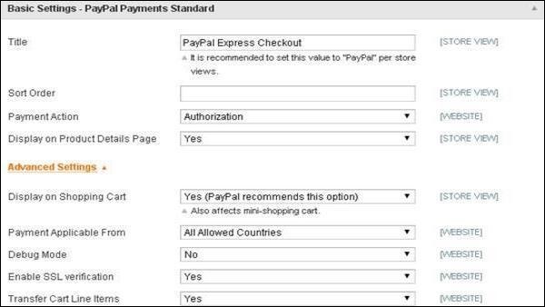 Magento Setup Payment Methods