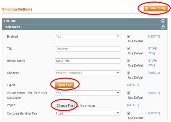 Magento Setup Shipping Rates