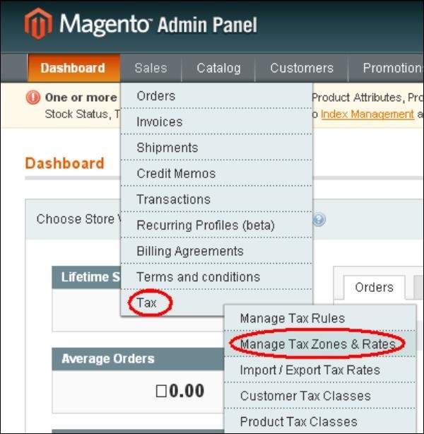 Magento Setup Taxes