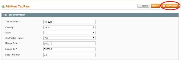 Magento Setup Taxes