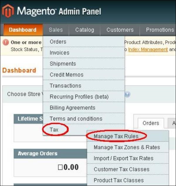 Magento Setup Taxes