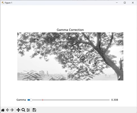 Gamma correction Slider1