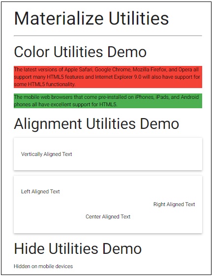 Materialize Utilities