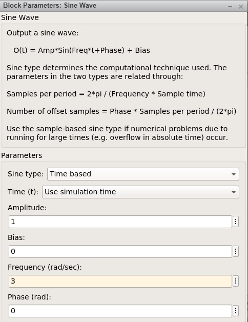 Block Parameters