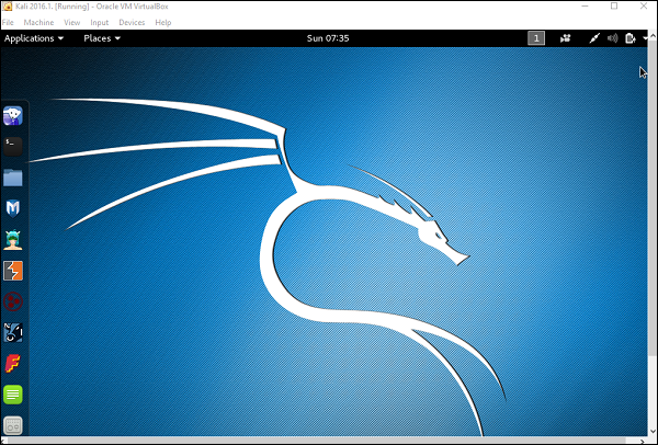 Start Kali OS