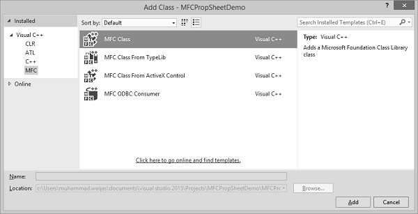 Create Property Sheet