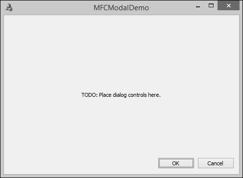 MFCModalDemo Result