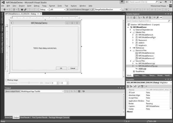 DialogBox Application