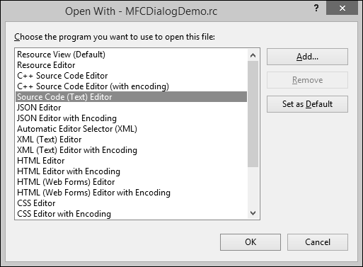 Open With MFCDialogDemo File