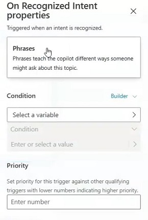 Trigger Phrases in Copilot Studio