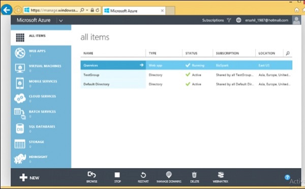 Azure Management Portal