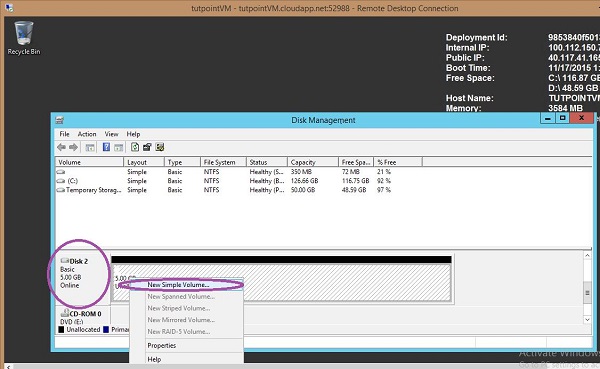 Configure Disk in Virtual Machine