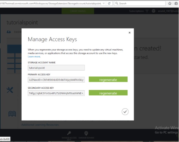 Generating an Access Key