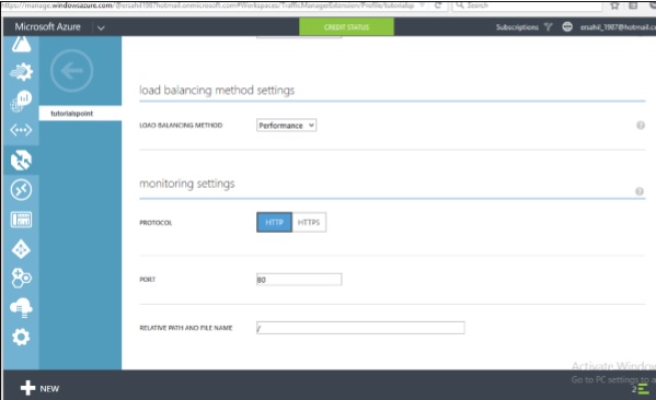 Load Balancing Settings