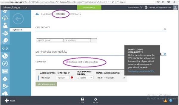 Point-to-Site Connectivity