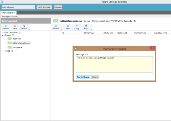 Queue Storage Explorer
