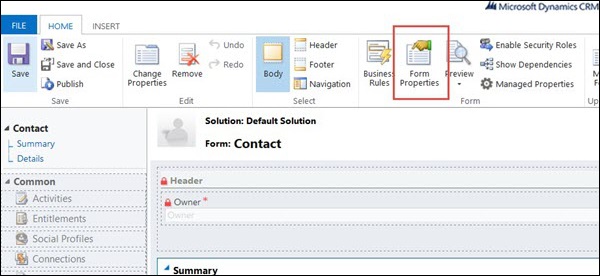 Form Programming Form Properties
