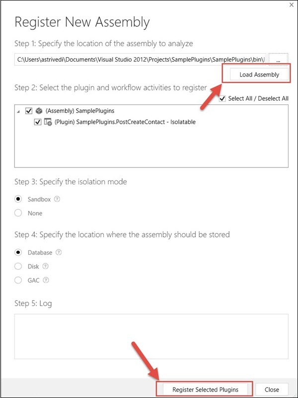 Mscrm Plugin Registration New Assembly 2