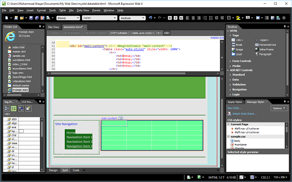 Design View Datatable