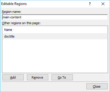 Editable Regions