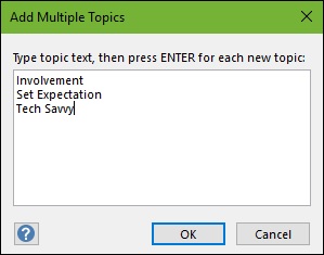 Add Multiple Topics