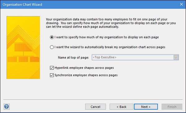 Finish to Create ORG Chart