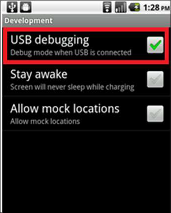 USB debugging