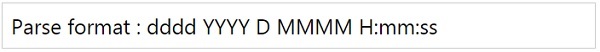 Parse Date Format