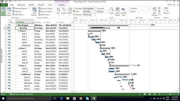 Tracking Gantt