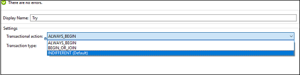 Configuring Try Scope