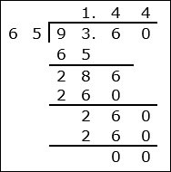 Decimal Division