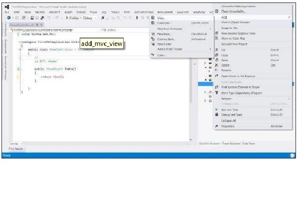 Add MVC View