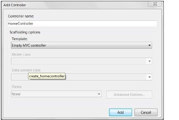 Create Home Controller