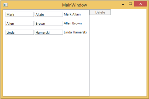 View and ViewModel Communication MainWindow1