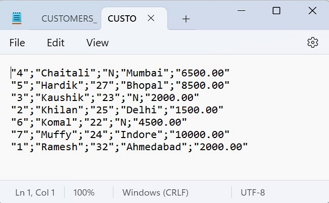 Export table into csv4