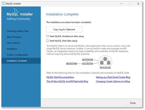 MySQL Installation Complete