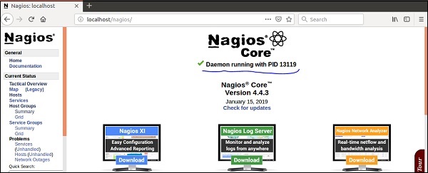 Nagios dashboard