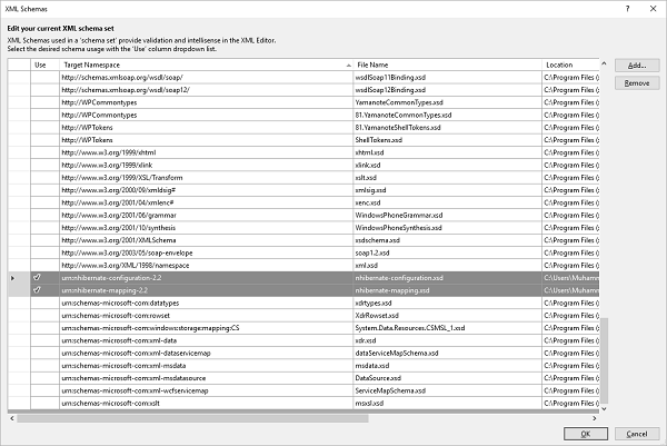 Two Schema Files