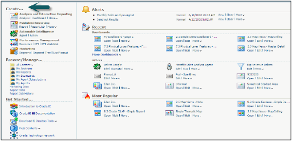 Sign in to OBIEE Step2