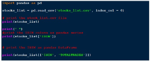 Indexing DataFrames