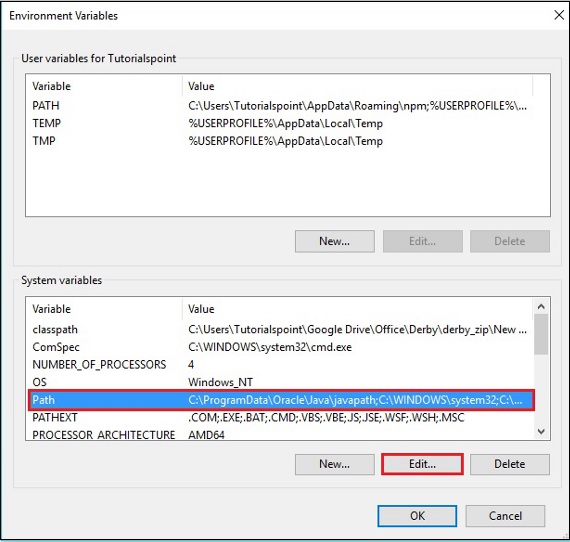 System Variables Path